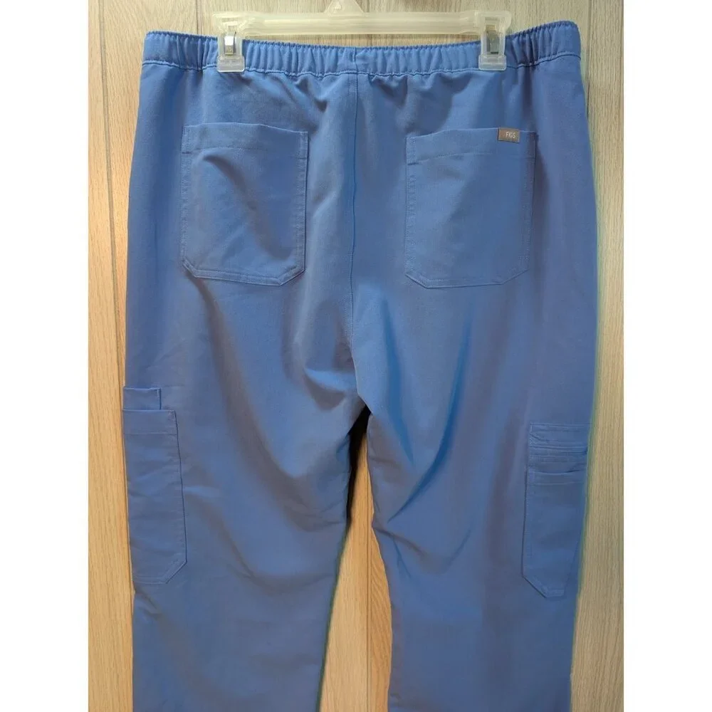 Figs Scrub Pants Men's Large Blue Cairo Cargo Classic Fit Straight Leg Pockets